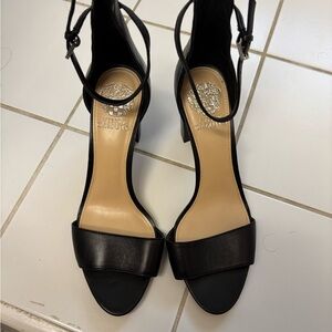 Vince Camuto Black Open-Toe Heels